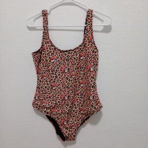 Buc-ee's Women's once piece swimsuit  Beaver Cheetah Print size Small